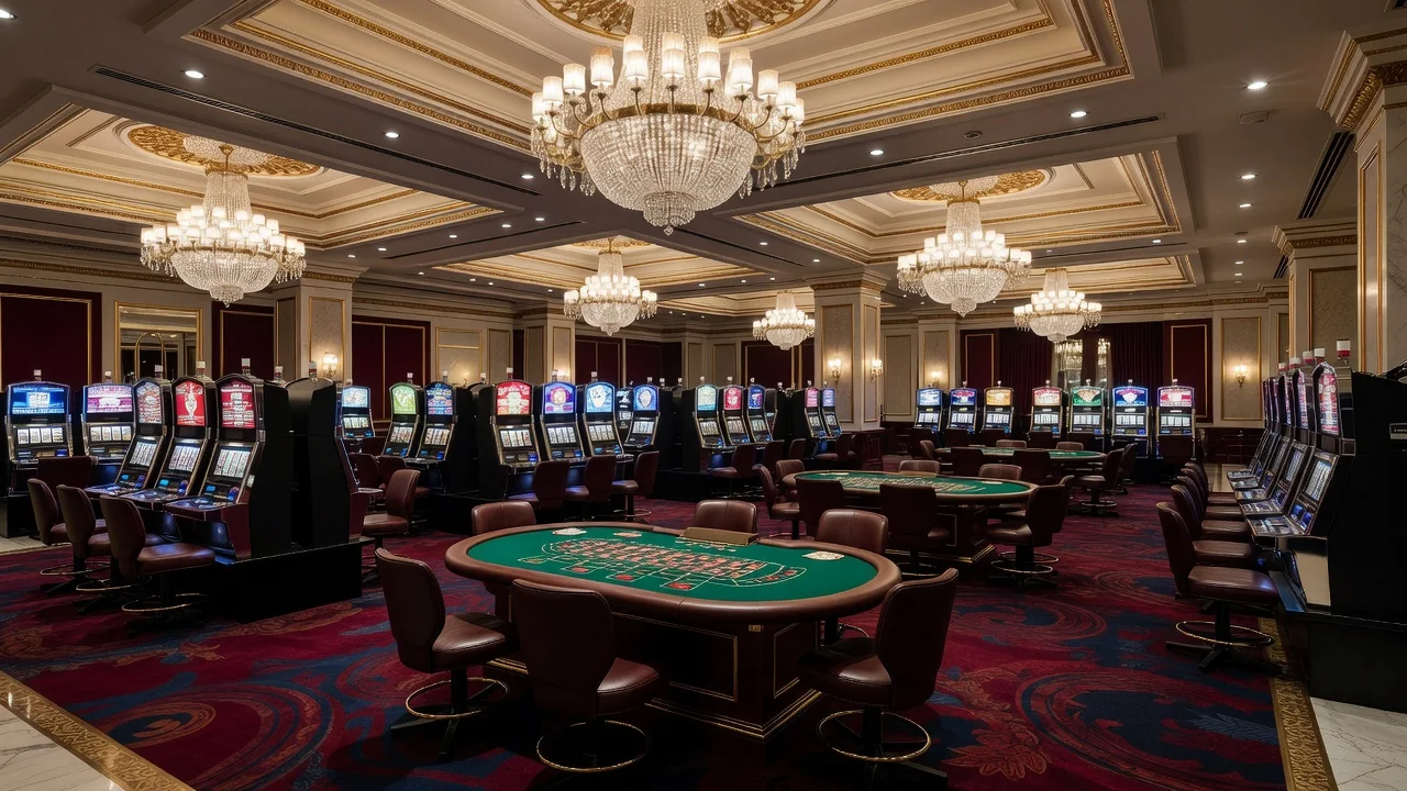 Casino Bucharest gaming floor inside the JW Marriott Grand Hotel